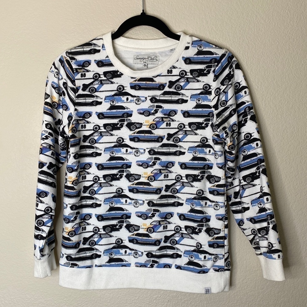 Sovereign Code sweatshirt crew neck kids XL extra large race cars